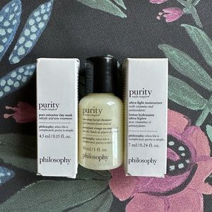 CLEARANCE ❗️Philosophy Gift Set, Purity Made Simple cleanser, mask, moisturizer